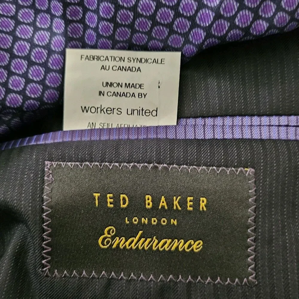 Ted Baker Endurance Blazer Mens Black 40R Wool Silk Jarrett Suit Sport Coat NWT